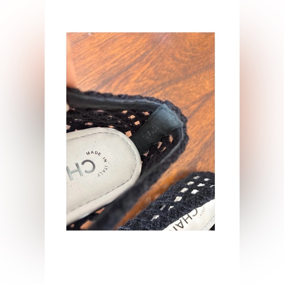 CHANEL Black CROCHET mocassins- 2023 Interlocking CC Logo Espadrilles NEW - Picture 3 of 13